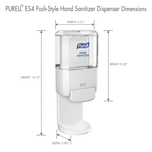 PURELL® ES4 Hand Sanitizer Dispenser, Push-Style - White