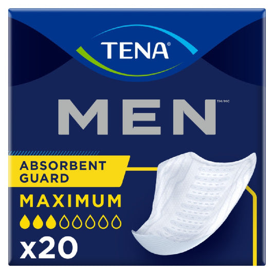 TENA Men Maximum Guard Incontinence Pad for Men - Maximum Absorbency