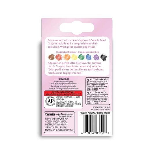 Crayola 8 Count Pearl Crayons - Case of 48 Boxes