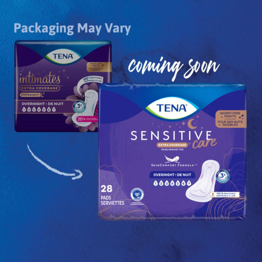 TENA Sensitive Care Overnight Pads - Extra Coverage