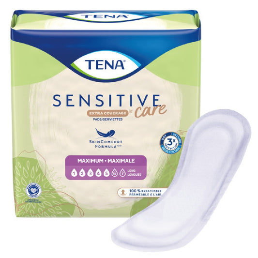 TENA Sensitive Care Maximum Extra Coverage Long Pads - High Absorbency
