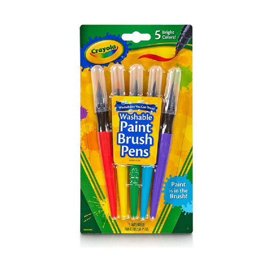 Crayola 5 Count Washable Paint Brush Pens - Case of 12 Sets