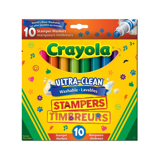 Crayola Ultra-Clean Washable Stamper Markers, 10 Count
