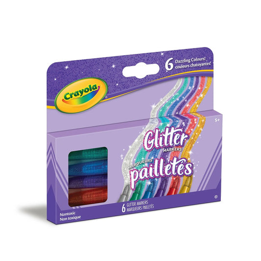 Crayola Glitter Markers, 6 Count