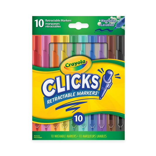 Crayola 10 Count Clicks Retractable Markers - Case of 12 Boxes
