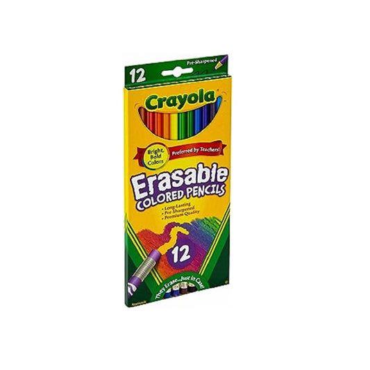 Crayola 12 Count Erasable Coloured Pencils - Case of 12 Boxes