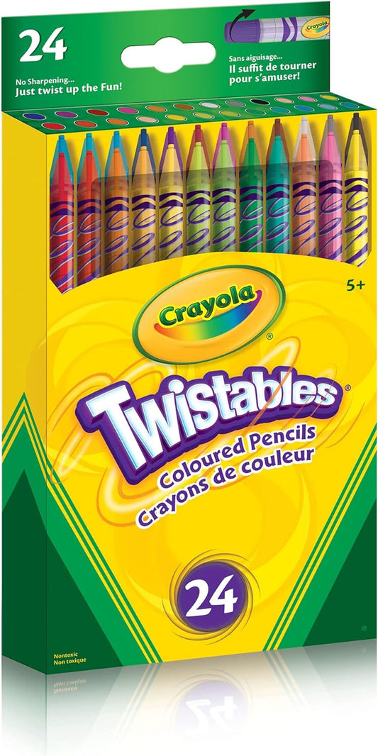 Crayola 24 Count Twistables Coloured Pencils - Case of 12 Boxes