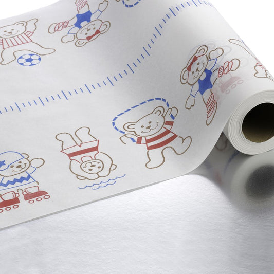 Exam Table Paper Crepe 18" x 125', Activity Bears