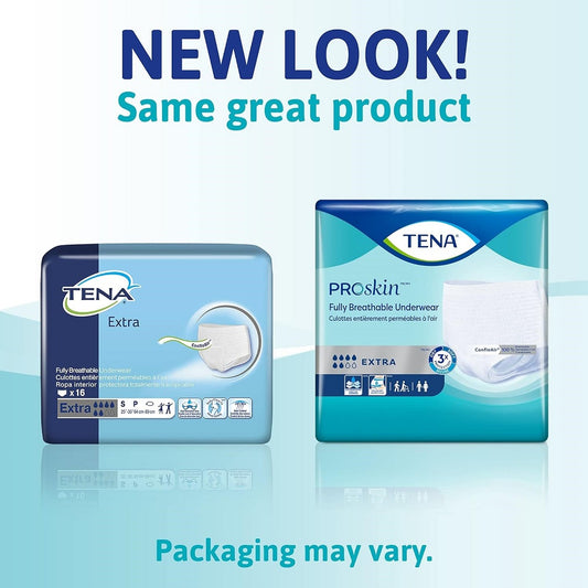 TENA ProSkin Extra Breathable Underwear, Unisex, 25" - 34", Small- 72116