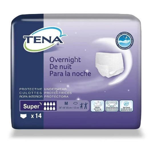 TENA ProSkin Overnight, Fully Breathable Underwear, Unisex, 34" - 44", M- 72235SCA