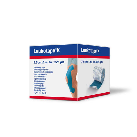 LeukoTape K - Elastic Adhesive Tape for Pain Relief, 2.5cm x 5m