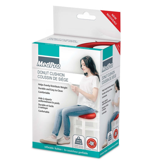 MedPro Donut Cushion, Red, 300 lb.