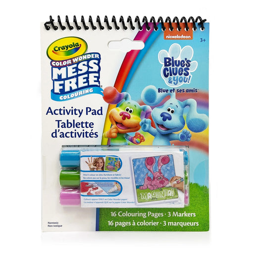 Crayola Travel Activity Pad, Blue’s Clues, Color Wonder Mess-Free
