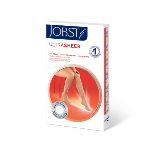 JOBST UltraSheer Compression Stockings 15-20 mmHg, Knee High, Open Toe, Natural
