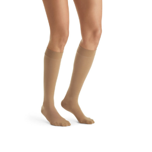 JOBST UltraSheer Compression Stockings, 15-20 mmHg, Knee High, Closed Toe, Sun Bronze