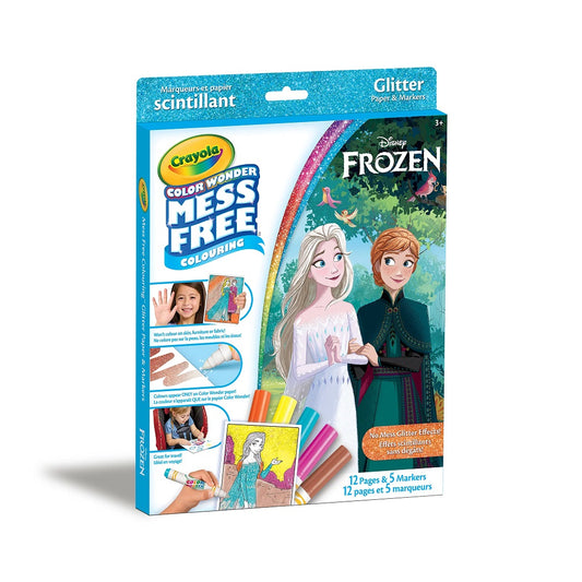 Crayola Colour Wonder Mess-Free Glitter Paper and Markers Kit, Disney Frozen 2 - Case of 4 Kits