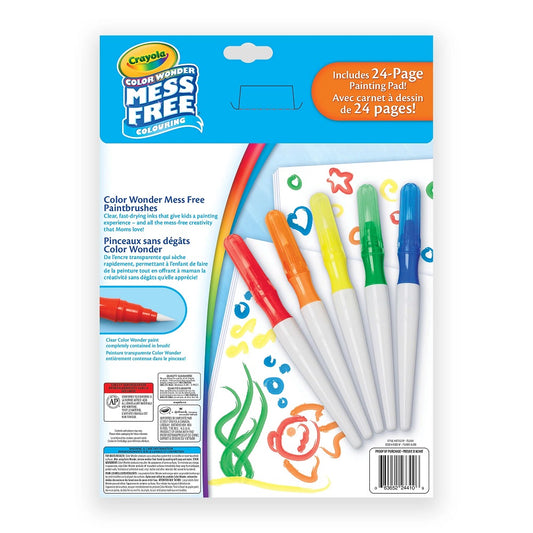 Crayola Colour Wonder Mess-Free 5 Count Paintbrush Pens Kit - Case of 12 Kits