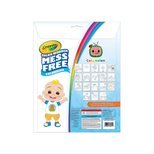 Crayola Colour Wonder Mess Free Colouring Pages and Mini Markers, Cocomelon- Case of 4 Books