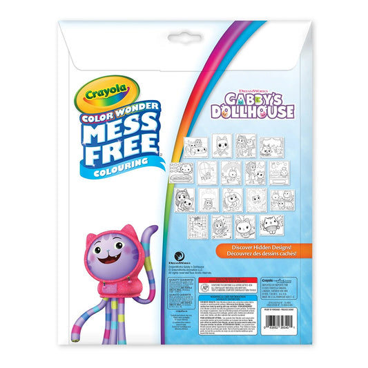 Crayola Colouring Pages & Mini Markers, Gabby's Dollhouse, Color Wonder Mess-Free