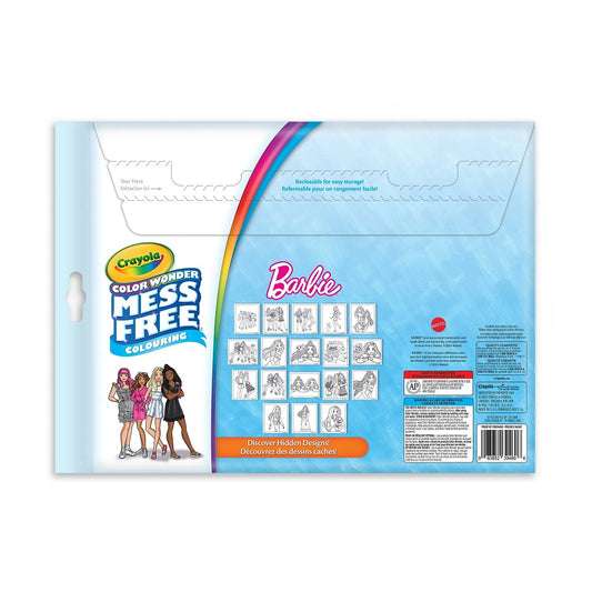 Crayola Colour Wonder Mess Free Colouring Pages and Mini Markers, Barbie - Case of 4 Books