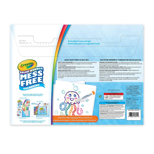 Crayola 50 Count Blank Colouring Pages, Color Wonder Mess-Free - Case of 12 Packs