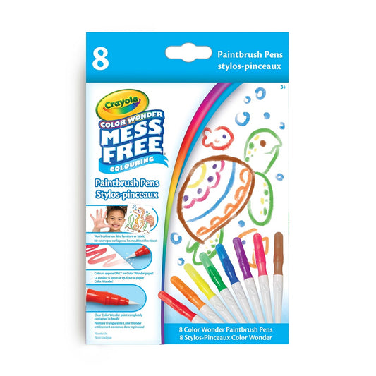 Crayola Paintbrush Pens, Color Wonder Mess-Free 8 Count
