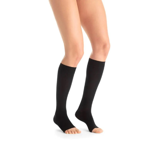 JOBST UltraSheer 20-30 mmHg Knee High Stockings, Open Toe, Petite, Black