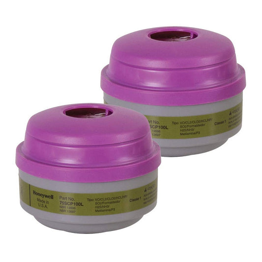 Honeywell Gas Vapor Plus North Defender P100 Filter Cartridge, 75SCP100L - Pack of 2