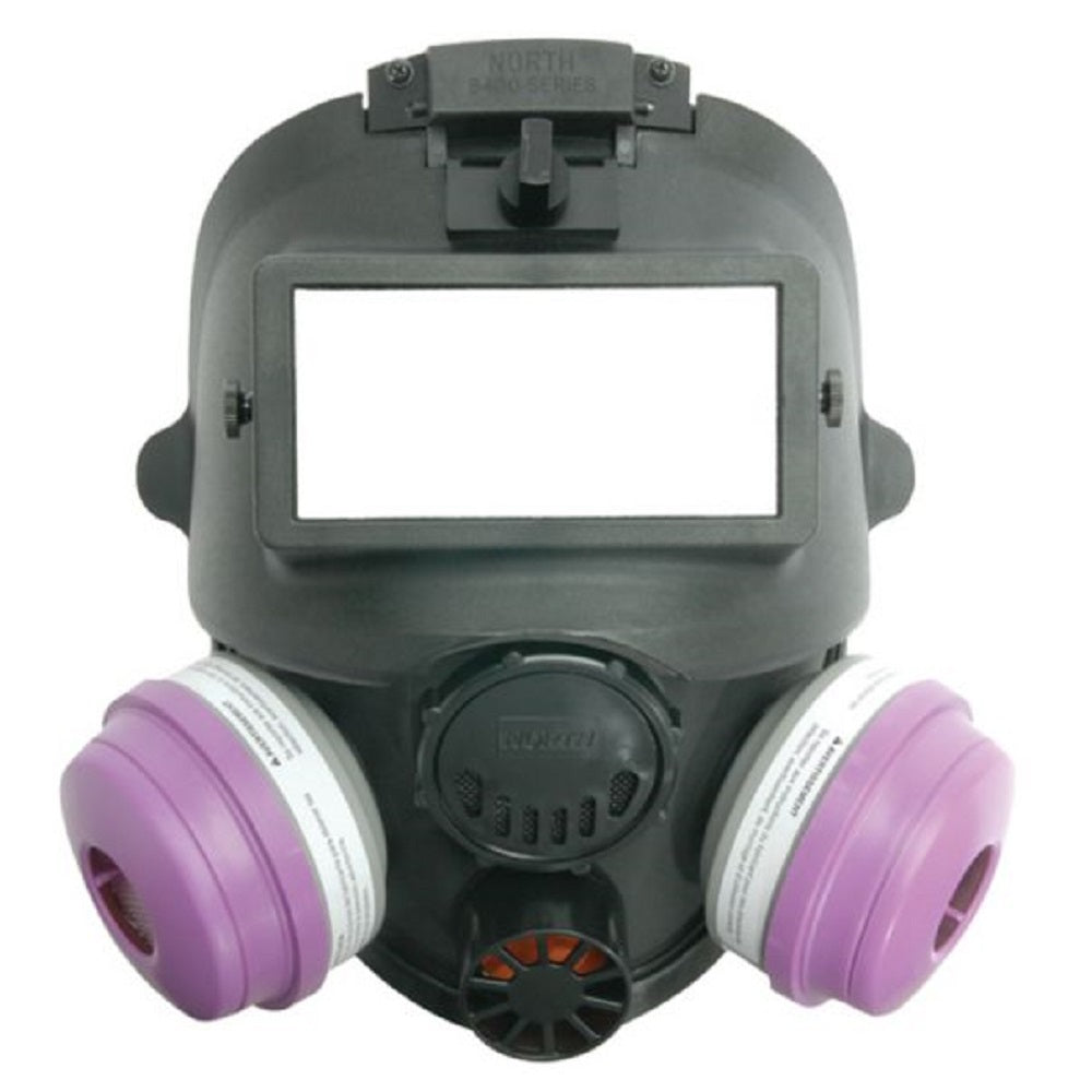 Honeywell North 7600 Series Full Facepiece Respirator – Medium/Large, Dual Cartridge, 200° Vision, Silicone Seal