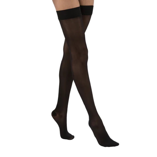 JOBST® UltraSheer 30-40 mmHg Thigh High Sensitive Band Stockings, Closed Toe, Black