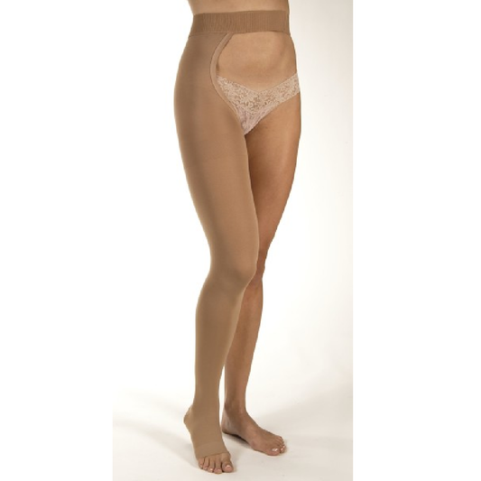 JOBST Relief Compression Stockings 30-40 mmHg Chap, Right, Open Toe, Beige