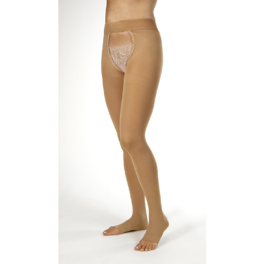 JOBST Relief Compression Stockings 30-40 mmHg Chap, Double, Open Toe, Beige