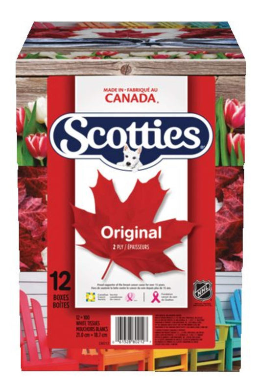 Scotties® House & Home Facial Tissue, 2-Ply, 100 Sheets, Pack of 12 (80212)