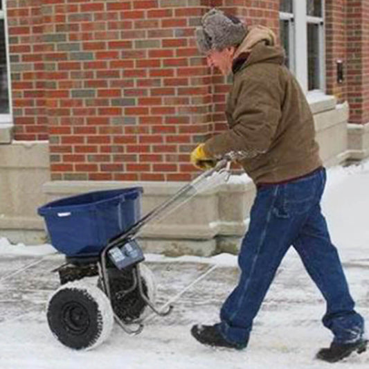 80-Pound Professional Sure Spread Salt/Ice Melt Spreader With Baffles