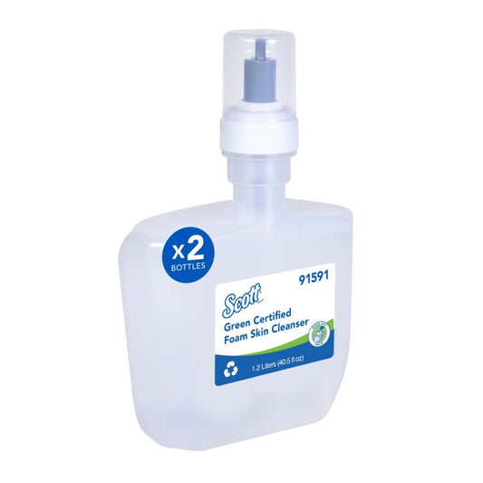 Scott 1.2L Luxury Foam Fragrance and Dye Dree Skin Cleanser, White, 2 Pack, 91591