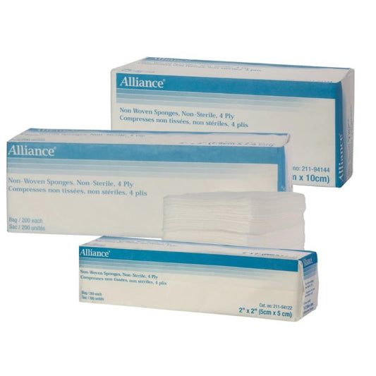 Alliance® Non-Sterile Non-Woven Gauze Sponges, 4-ply, 2" x 2" -94122