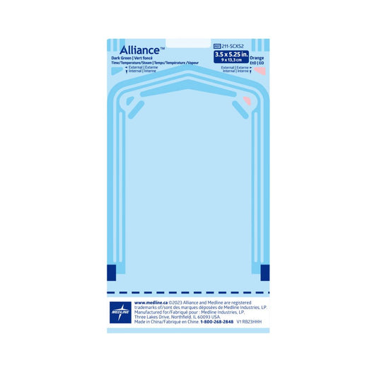 Alliance™ Self-Sealing Steam Sterilization Pouch, 9 cm x 13.3 cm - Class 4