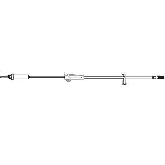 BD Gravity Set Roller Clamp(s) Spin Male Luer Lock, 84" - Case of 50, MA3131