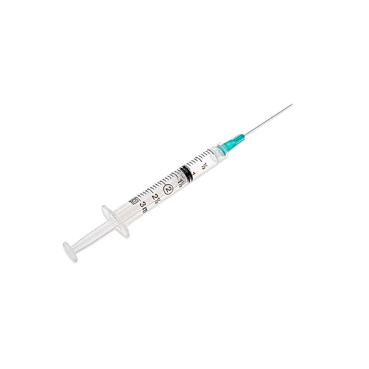 BD Luer-Lok™ Syringe with Attached Needle, 3 mL, 23G x 1 1/2"