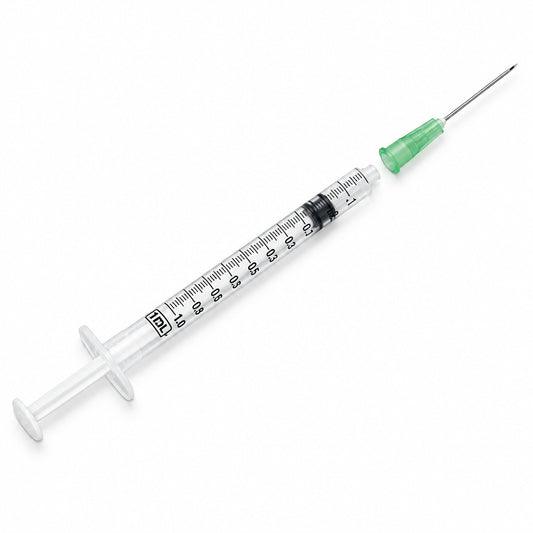 BD Luer Slip Tip Syringe with Detachable Needle, 1mL, 21GA OD, 1, 309624