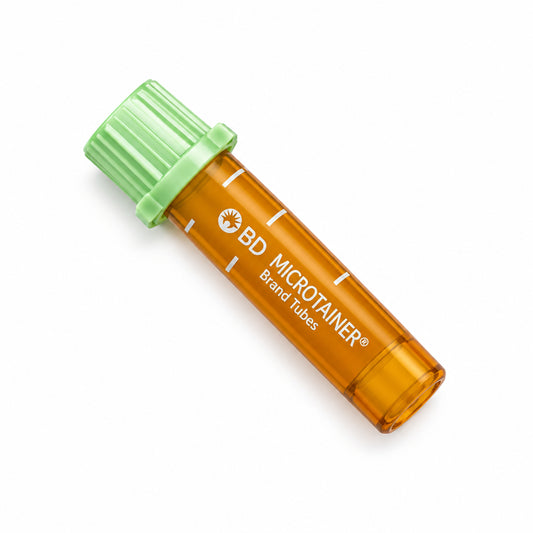 BD Microtainer® Tube, 400uL to 600uL, PST™ Plasma ,Separator Gel Lithium Heparin Additive, Amber, 365987