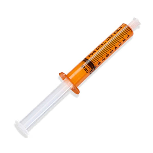 BD Oral Syringe, Tip Cap, 10mL, Amber, 305209