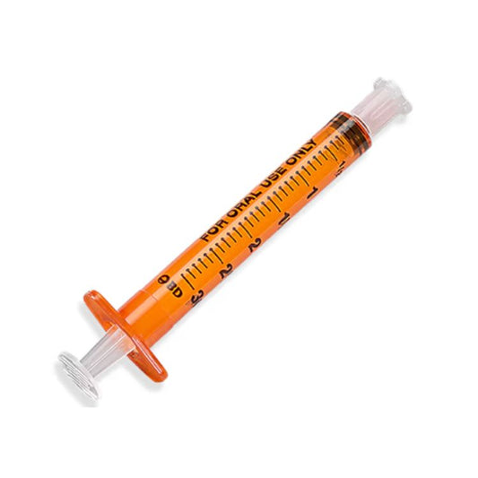 BD Oral Syringe, Tip Cap, 3mL, Amber, 305210