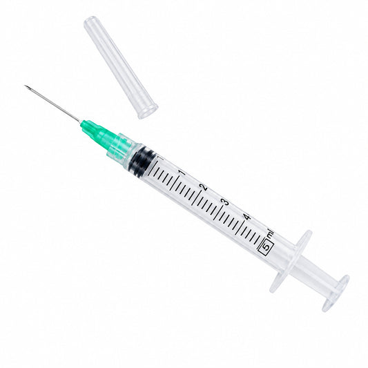BD Preset™ Arterial Blood Gas Syringe, Luer-Lok™ Tip, with L1" OD 22GA Preattached Needle, 3mL - Case of 100, 364314