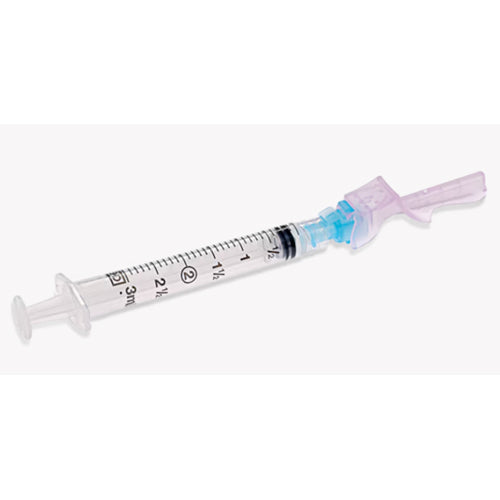BD Syringe 3 mL LL with Needle Eclipse 23G x 1 1/2" RB TW, 303306