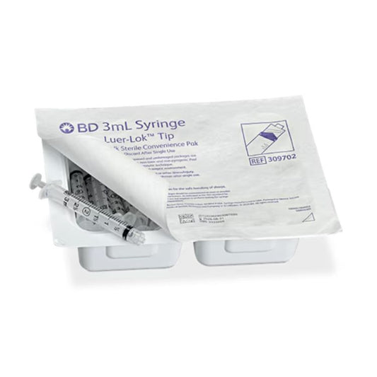 BD Syringe Convenience Tray, Luer-Lok™ Tip, 3 mL, 309702