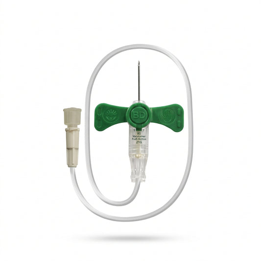 BD Vacutainer® Blood Collection Set, Push Button with L12" Tubing, L0.75"x 21GA, Green, 367344