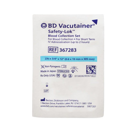 BD Vacutainer® Safety-Lok™ 23 G x .75 in. Blood Collection Set with 12 in. Tubing And Luer Adapter