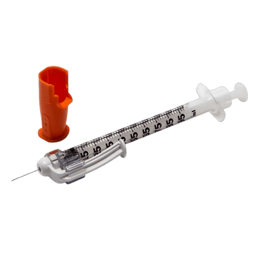 BD 0.3ml SafetyGlide Insulin Syringe with Needle 31G x 1/2", 305937 - Box of 100