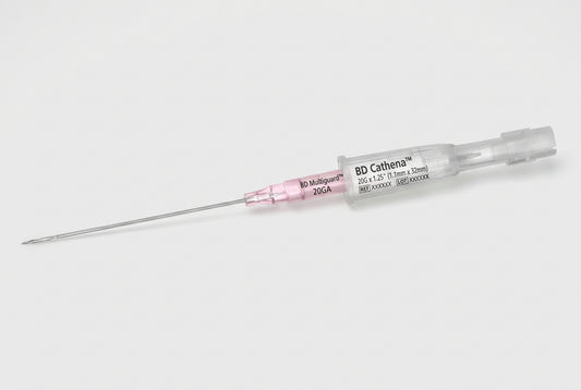 BD Cathena™ Safety IV Catheter with BD Multiguard™ Technology, Pink, 2" 20GA, 386805